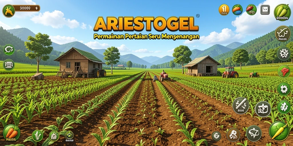 Tangkapan layar ARIESTOGEL menunjukkan gameplay pertanian yang mengasyikkan.