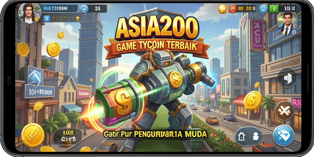 Tampilan gameplay ASIA200 yang memukau dengan elemen Tycoon.