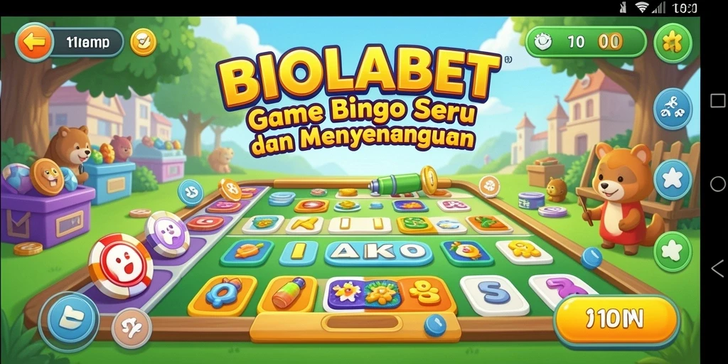 Tampilan gameplay menarik dari BIOLABET dengan suasana Bingo yang mendebarkan.