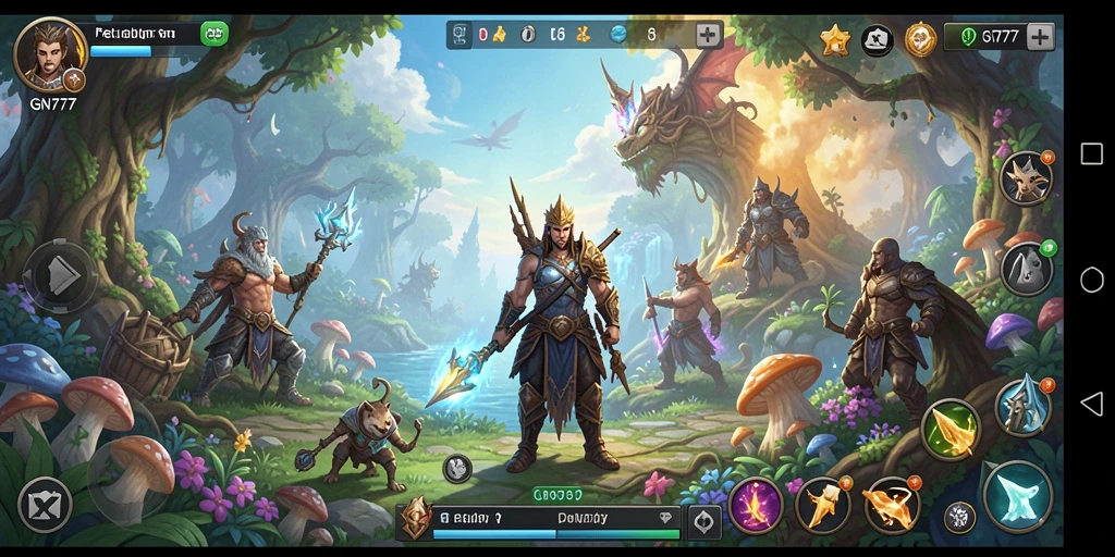 Screenshot gameplay GN777 yang menunjukkan karakter dalam aksi petualangan.