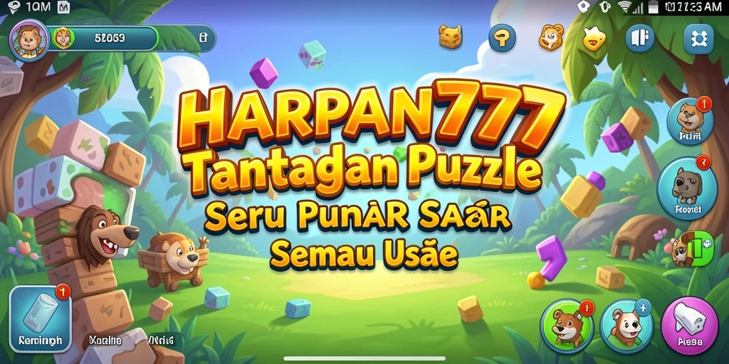 Screenshot utama gameplay HARAPAN777 menunjukkan tantangan puzzle yang seru.
