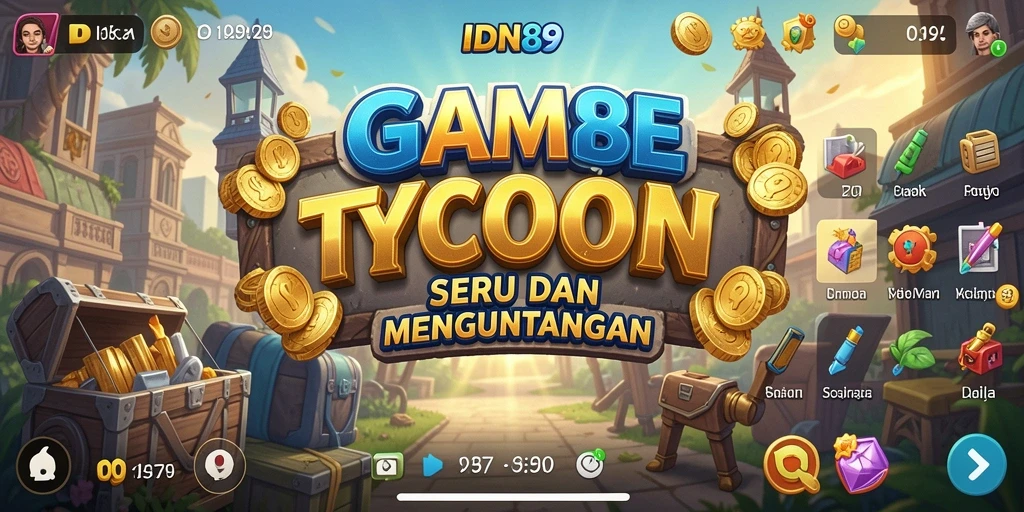 Tampilan menarik dari gameplay Tycoon di IDN89.