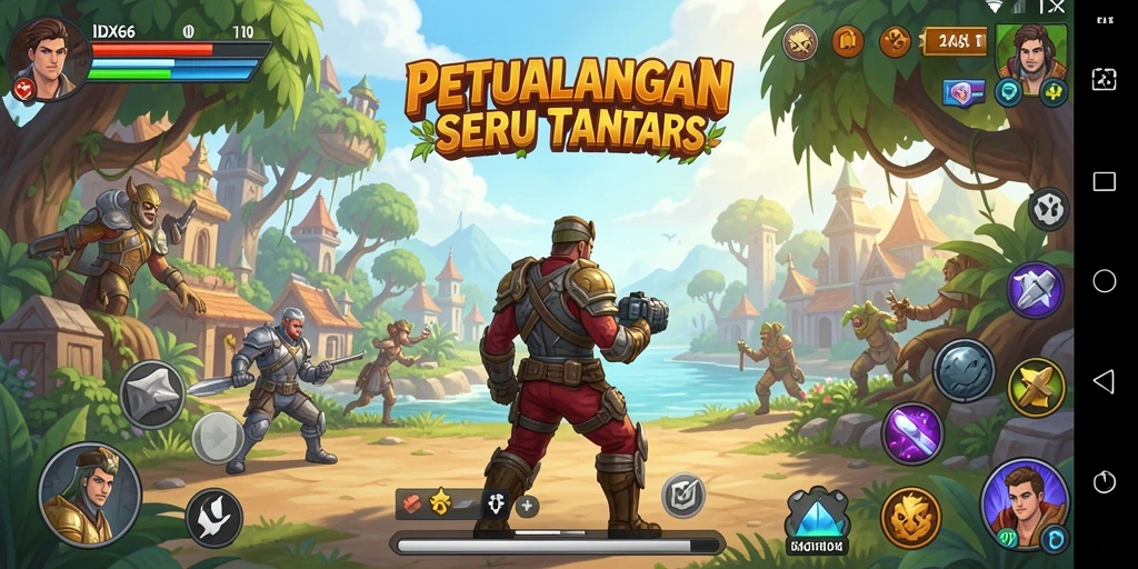 Gambar menampilkan aksi seru dari gameplay IDX66 dalam petualangan yang menantang.