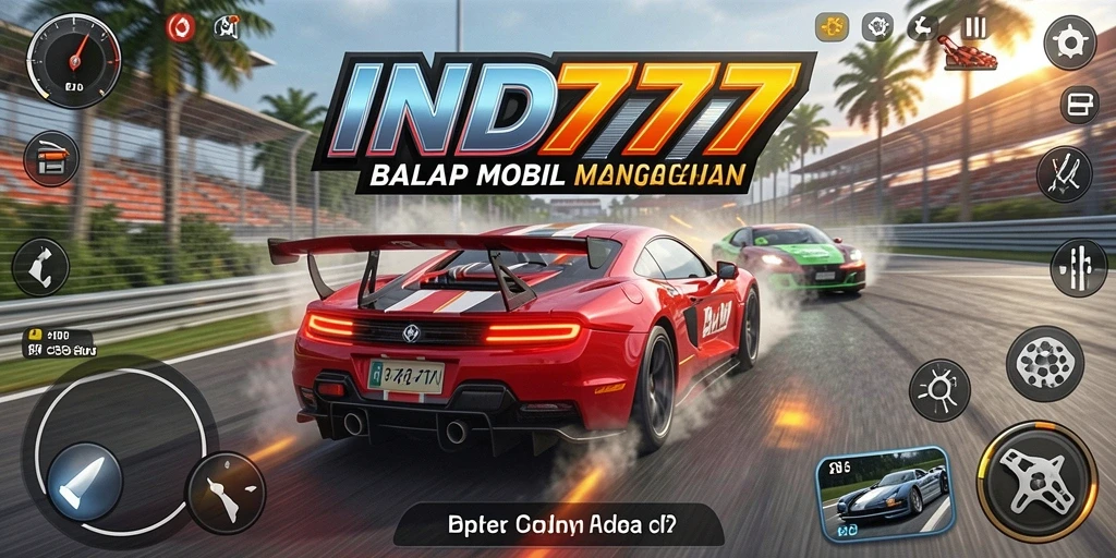 Screenshot gameplay IND777 menampilkan balapan mobil yang menegangkan dan grafis yang menawan.