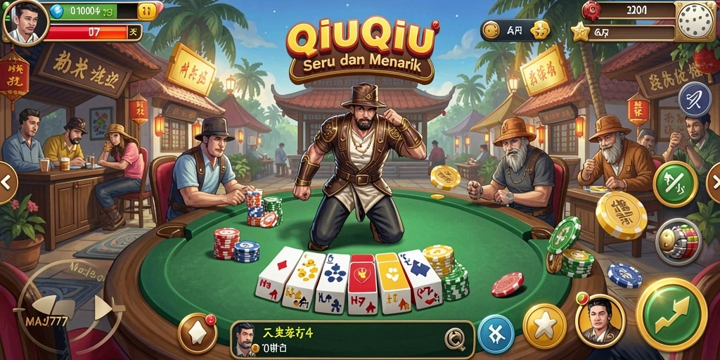 Tampilan menarik gameplay QiuQiu di MAJ777.