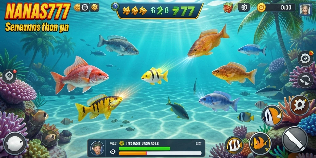 Gameplay seru dalam NANAS777 dengan berbagai ikan berharga.