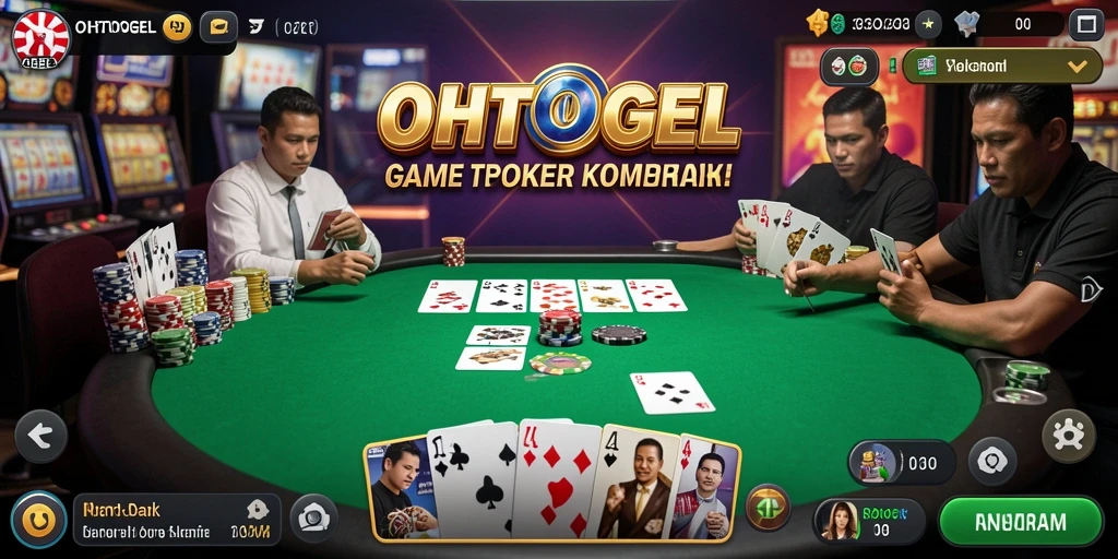 Screenshot OHTOGEL menunjukkan gameplay seru dalam permainan Poker.