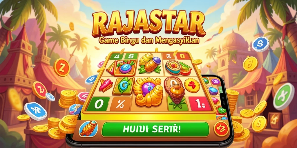 Tampilan menarik gameplay Bingo di RAJASTAR yang penuh warna.