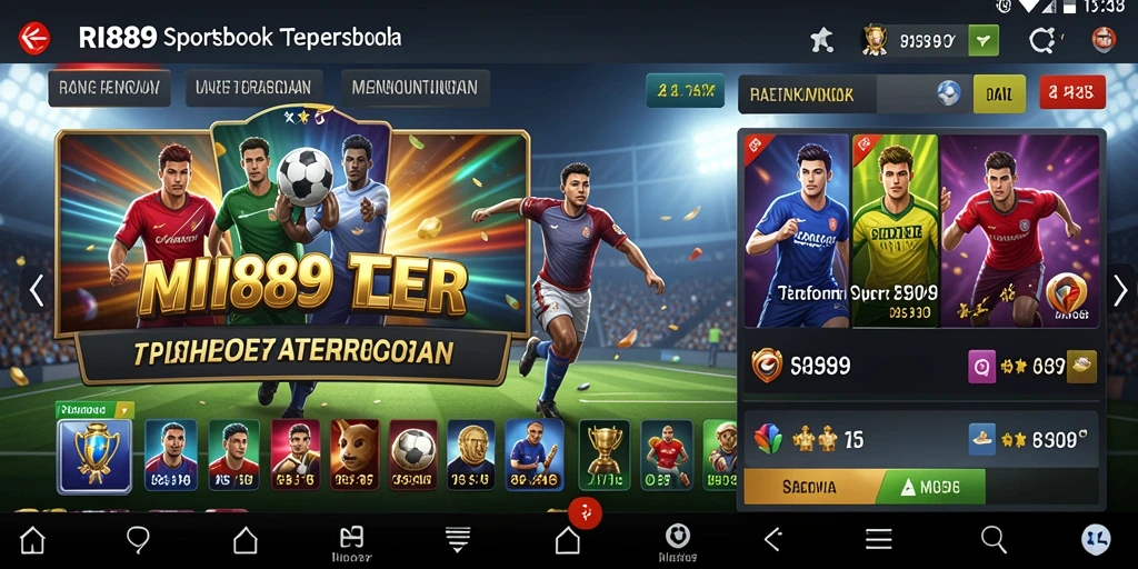 Tampilan gameplay menarik dari aplikasi Sportsbook RI889.