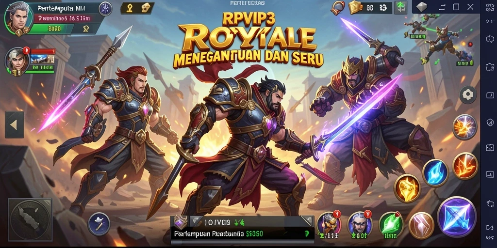 Tampilan gameplay RPVIP3 yang menegangkan di arena Battle Royale.