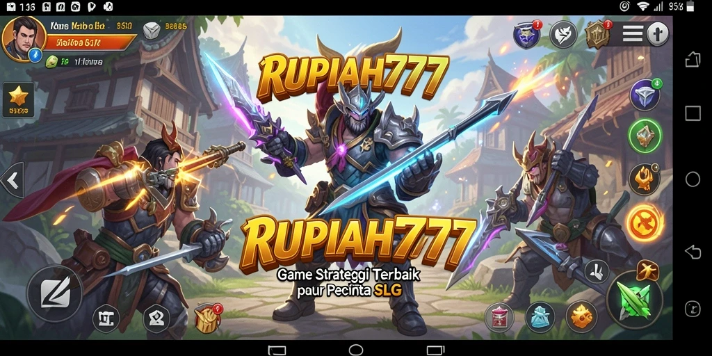 Tampilan menarik dari gameplay strategi RUPIAH777 saat membangun kerajaan.