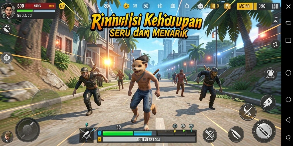 Screenshot menunjukkan momen seru dalam gameplay Simulation S80.
