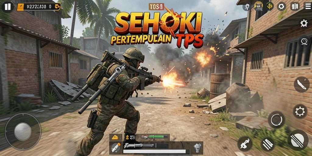 Screenshot SEHOKI menampilkan aksi pertempuran seru dalam TPS.