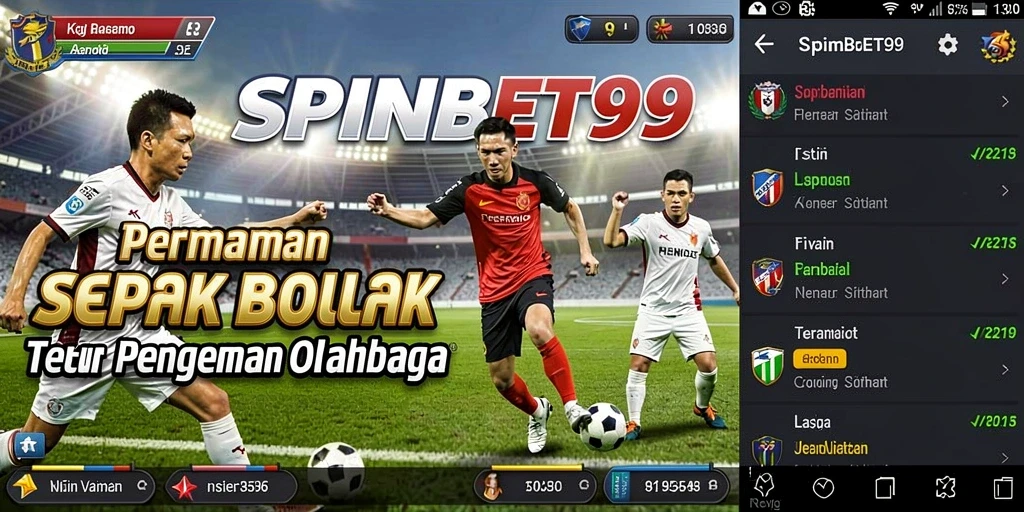 Tampilan gameplay SPINBET99 yang mendebarkan dan realistis dalam sepak bola.