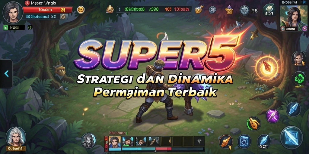 Screenshot SUPER5 menampilkan aksi strategi yang seru dalam membangun kerajaan.