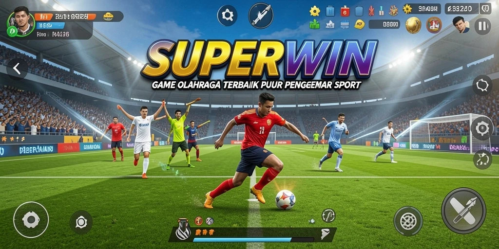 Gameplay menarik dari SUPERWIN dengan berbagai mode olahraga.